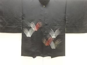 草葉模様織り出し一つ紋絵羽織